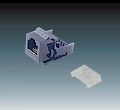 1228.01 RJ 12-6  Přístroj zásuvky telefonní Modular Jack RJ 12-6 Cat. 3